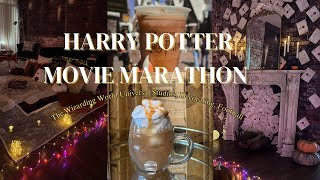 Harry Potter movie marathon weekend  Decorating Wizarding World of Harry Potter Universal studios [upl. by Anialed]