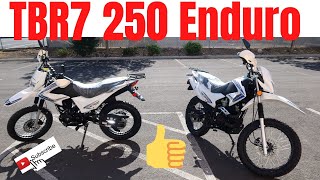 Tao TBR7 250 Enduro Motorcycle Review in White Update [upl. by Yeorgi]