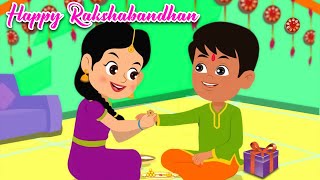 Happy Raksha Bandhan  Indian Festival Rhyme  रक्षा बंधन  Hindi Rhymes  Kids Songs  Riya Rhymes [upl. by Zel]