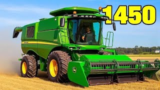 John Deere X9  1450 The BIGGEST Combine Harvester in Action [upl. by Anasus]