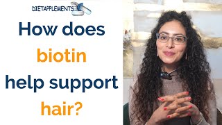 How does biotin help support hair 4K [upl. by Eriha]