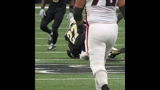 Drake London catches for a 17yard Gain vs New Orleans Saints [upl. by Naelopan]