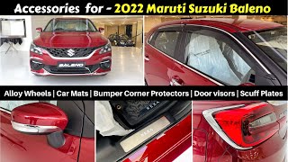 Accessories for 2022 Baleno with Prices  Most Detailed Video [upl. by Arsi]