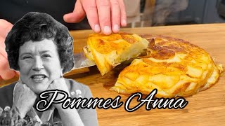 Julia Childs Pommes Anna Potatoes Anna😍 [upl. by Nimzaj494]