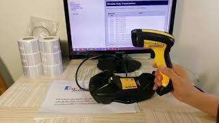 รีวิว สาธิต ทดสอบ Datalogic PBT9501 Ethernet barcode scanner เครื่องอ่านบาร์โค้ดไร้สาย ต่อ LAN USB [upl. by Htederem]