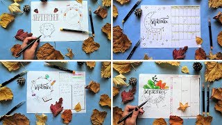 4 ideas for Bullet Journal CALENDAR [upl. by Zakaria]