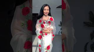 Beautiful 😍 Saree for WeddingFestival outfitideas saree grwm navratri CataloguebyAB [upl. by Nyladnar]