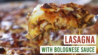 Amazing Lasagna with Bolognese Sauce Recipe [upl. by Caralie906]