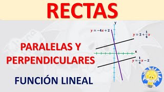 ✂️📏📏RECTAS PARALELAS y PERPENDICULARES FUNCIÓN LINEAL  Juliana la Profe [upl. by Carli]