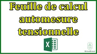 Carnet relevé de suivi tension artérielle Excel  feuille de calcul automesure tensionnelle [upl. by Enalb]