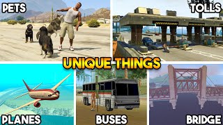 ALL THE UNIQUE THINGS FROM EVERY GTA GAMES [upl. by Ambert]