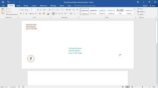 Creating an Envelope Design in Word [upl. by Yelahc810]