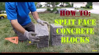 How to split landscape blocks or natural stone  NO special tools needed [upl. by Birck]