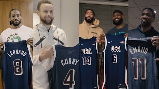 Team USA players receive their jerseys for 2024 Olympics in Paris [upl. by Bugbee]