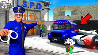 Franklin New House Upgrade Into Police Station With Shinchan and Chop in GTA 5  GTA 5 Mods [upl. by Paske]