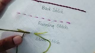 Stem stitch  Embroidery for beginners [upl. by Germana878]