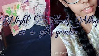 Night Study Vlog as a 8th grader 🌿  Indian girl study vlog ☕ My Night Study Routine🌕 aesthetic [upl. by Enicar]