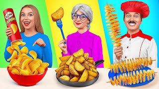 Reto De Cocina Yo vs Abuela  Situaciones Divertidas de Comida por Mega DO Challenge [upl. by Etteval]