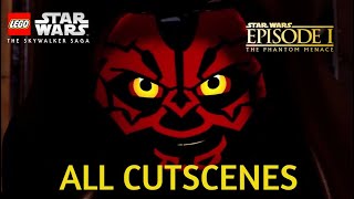 LEGO Star Wars The Skywalker Saga  The Phantom Menace ALL Cutscenes Episode 1  Music is On [upl. by Arvo359]