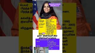 கல்பனா சாவ்லா அவர்களின் பயோடேட்டா🌏✴️💐kalpanachawlabiodatashortsspaceytsearchshortsfeedhastag [upl. by Shetrit]