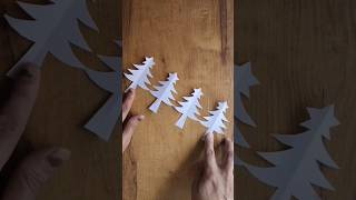 Easy paper cutting Design  Christmas Tree youtubeshorts [upl. by Nolahc88]