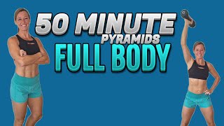 50 Minute FULL BODY PYRAMID STYLE WORKOUT for MAXIMUM STRENGTH amp ENDURANCE  With Dumbbells at Home [upl. by Arber]