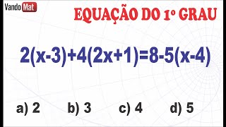 EQUAÇÃO DO 1º GRAU COM PARENTESES enem encceja matemática dica equations [upl. by Soane]