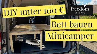 Minicamper ausziehbares Bett bauen  DIY für unter 100 € [upl. by Florencia]