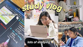 STUDY VLOG👩🏻‍⚕️📚 productive days med school cleaning amp organising cooking in hostel✨ [upl. by Ocsisnarf]