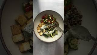 Hello People here is tofu avocado with green lentils salad bowlwhich is quick amp healthy salad [upl. by Karna202]