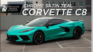 Tips and Tricks For Wrapping With Chrome  Corvette C8 Hexis Chrome [upl. by Airakaz]