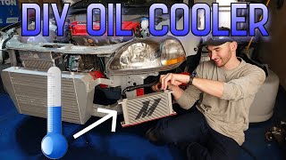 Turbo Civic DIY Oil Cooler Install [upl. by Telfer]