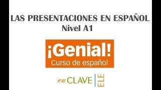 Presentaciones en español  ¡Genial A1 [upl. by Senecal914]