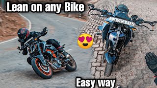 How to do CORNERING on any Motorcycle  Beginner  Lean  Duke 390 [upl. by Odnalra]