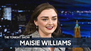 Maisie Williams on Rewatching Game of Thrones and Filming The New Look in Paris  The Tonight Show [upl. by Lechar]