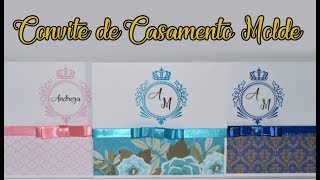 Como Fazer Convite de Casamento ou 15 Anos  Molde Grátis [upl. by Nanaj]