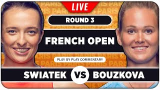 SWIATEK vs BOUZKOVA • French Open 2024 • LIVE Tennis PlaybyPlay Stream [upl. by Martel]