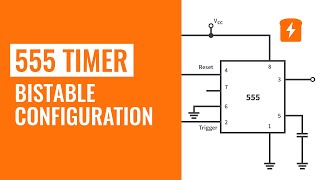 555 Timers  Bistable Multivibrator Configuration [upl. by Martineau]