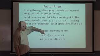 Abstract Algebra Lec 25B Ring Ideals Factor Quotient Rings Prime Ideals Maximal Ideals [upl. by Ragouzis]