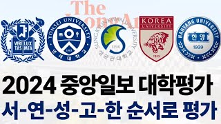 2024 중앙일보 대학평가 상위 20위권 대학들에 대해 알아보자 [upl. by Pernas]