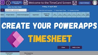 How to Create a PowerApps Timesheet [upl. by Warchaw]