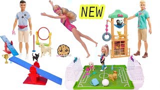 NEW 2020 Barbie Sets Noodle Maker Swimmer Dog Trainer Wild Life Vet Haul Video [upl. by Ykroc217]