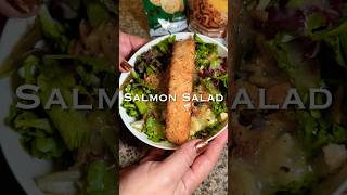 Light dinner💕cooking dinner dinnerideas recipe food salmon salad healthy diet easyrecipe [upl. by Ahserb]