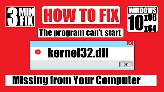 ✅How to fix KERNEL32dll is Missing from your computer ❌Not Found Error 💻Windows 10\7\11 💻3264 bit [upl. by Spence]