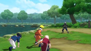 Naruto Saske and Sakura VS Kakashi Hatake Fight Battle Gameplay  naruto anime [upl. by Raybourne]