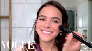 Blue Beetle Star Bruna Marquezines Guide to Brazilian Glow in the Winter  Beauty Secrets  Vogue [upl. by Niriam]