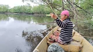 ENAM KALI STRIKE UDANG GALAH YANG BESARMANCING DI SUNGAI SEBUYAU🦐🦐🦐🦐🦐🦐 [upl. by Adnilreh]