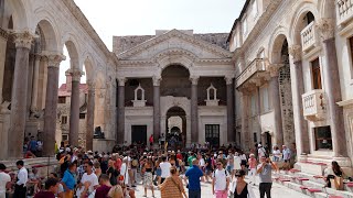 DIOCLETIANS PALACE ST DOMNIUS CATHEDRAL CRYPT BAPTISTERY SPLIT CROATIA 4K [upl. by Gerik]