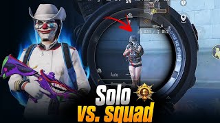 Solo vs Squad 14 Kills  🔥Fastest Player 4 Finger Claw 1v4 Clutches Bgmi Pubg mobile [upl. by Elacsap]