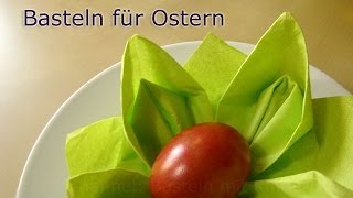 Basteln für Ostern Osternest basteln mit Servietten  Osterdeko selber machen [upl. by Neona]